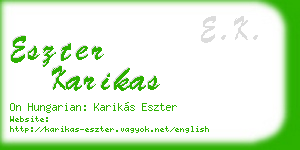 eszter karikas business card